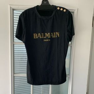 BALMAIN Black gold Shirt size Small🎉